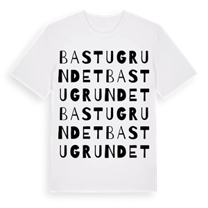 Bastugrundet ordlek t-shirt – ekologisk bomull t-shirt från Pinshirt