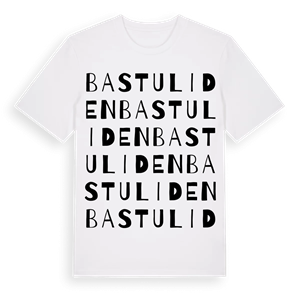 Bastuliden ordlek t-shirt – ekologisk bomull t-shirt från Pinshirt