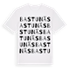 White t-shirt med Bastunäs ordlek t-shirt