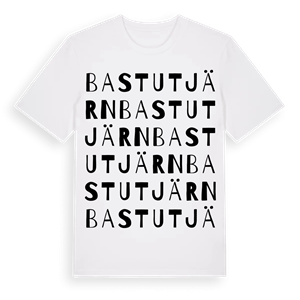 Bastutjärn ordlek t-shirt – ekologisk bomull t-shirt från Pinshirt