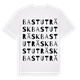 White t-shirt med Bastuträsk ordlek t-shirt