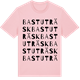 Pink Cotton t-shirt med Bastuträsk ordlek t-shirt