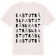 Vintage White t-shirt med Bastuträsk ordlek t-shirt