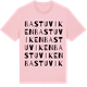 Pink Cotton t-shirt med Bastuviken ordlek t-shirt