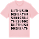 Pink Cotton t-shirt med Båthusudden ordlek t-shirt