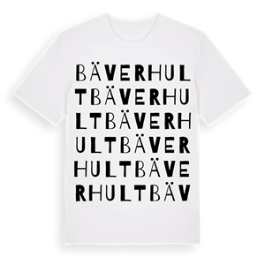 Bäverhult ordlek t-shirt – ekologisk bomull t-shirt från Pinshirt