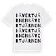 White t-shirt med Bävertjärnen ordlek t-shirt