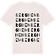 Vintage White t-shirt med Berghem ordlek t-shirt
