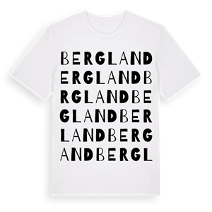 Bergland ordlek t-shirt – ekologisk bomull t-shirt från Pinshirt