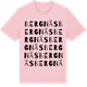 Pink Cotton t-shirt med Bergnäs ordlek t-shirt