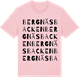 Pink Cotton t-shirt med Bergnäsbacken ordlek t-shirt