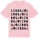 Pink Cotton t-shirt med Bergsjö ordlek t-shirt