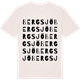 Vintage White t-shirt med Bergsjö ordlek t-shirt