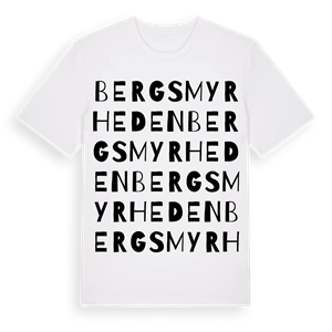 Bergsmyrheden ordlek t-shirt – ekologisk bomull t-shirt från Pinshirt
