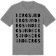Mid Heather Gray t-shirt med Bergsund ordlek t-shirt