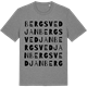 Mid Heather Gray t-shirt med Bergsvedjan ordlek t-shirt