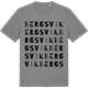 Mid Heather Gray t-shirt med Bergsvik ordlek t-shirt