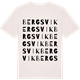 Vintage White t-shirt med Bergsvik ordlek t-shirt