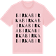 Pink Cotton t-shirt med Birka ordlek t-shirt