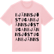 Pink Cotton t-shirt med Bjännsjöstugan ordlek t-shirt