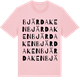 Pink Cotton t-shirt med Bjärdaken ordlek t-shirt