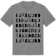 Mid Heather Gray t-shirt med Bjärkudden ordlek t-shirt