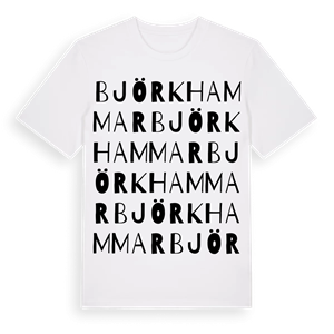 Björkhammar ordlek t-shirt – ekologisk bomull t-shirt från Pinshirt