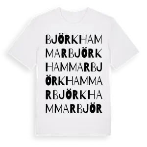 Björkhammar ordlek t-shirt – ekologisk bomull t-shirt från Pinshirt