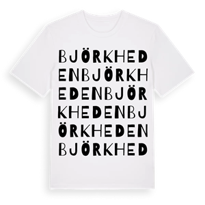 Björkheden ordlek t-shirt – ekologisk bomull t-shirt från Pinshirt