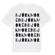 White t-shirt med Björkmoren ordlek t-shirt