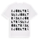White t-shirt med Björkträsk ordlek t-shirt