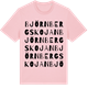 Pink Cotton t-shirt med Björnbergskojan ordlek t-shirt