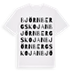White t-shirt med Björnbergskojan ordlek t-shirt