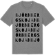 Mid Heather Gray t-shirt med Björnbergskojan ordlek t-shirt