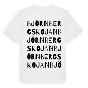 Björnbergskojan ordlek t-shirt – ekologisk bomull t-shirt från Pinshirt