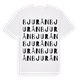 White t-shirt med Bjurån ordlek t-shirt