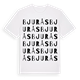 White t-shirt med Bjurås ordlek t-shirt
