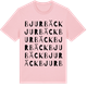Pink Cotton t-shirt med Bjurbäck ordlek t-shirt