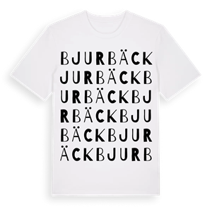Bjurbäck ordlek t-shirt – ekologisk bomull t-shirt från Pinshirt