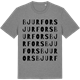 Mid Heather Gray t-shirt med Bjurfors ordlek t-shirt