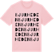 Pink Cotton t-shirt med Bjurheden ordlek t-shirt