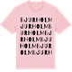Pink Cotton t-shirt med Bjurholm ordlek t-shirt