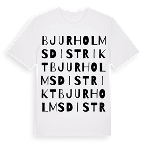 Bjurholms distrikt ordlek t-shirt – ekologisk bomull t-shirt från Pinshirt
