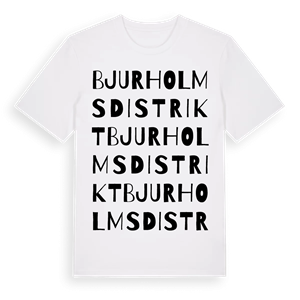 Bjurholms distrikt ordlek t-shirt – ekologisk bomull t-shirt från Pinshirt