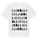 White t-shirt med Bjuröklubb ordlek t-shirt