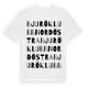 White t-shirt med Bjuröklubb Nordöstra ordlek t-shirt