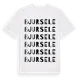 White t-shirt med Bjursele ordlek t-shirt