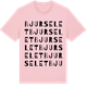 Pink Cotton t-shirt med Bjurselet ordlek t-shirt