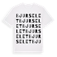 White t-shirt med Bjurselet ordlek t-shirt