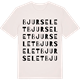 Vintage White t-shirt med Bjurselet ordlek t-shirt
